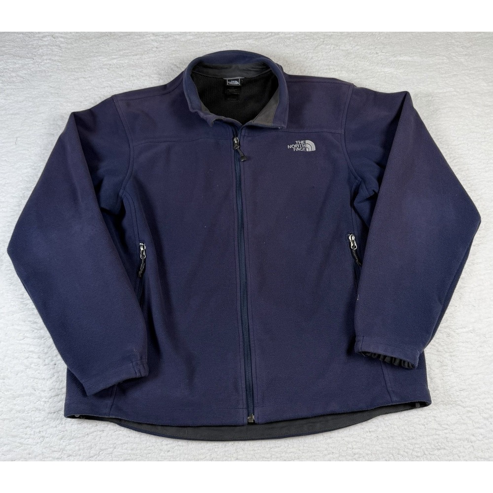 The North Face WindWall Fleece Jacket Men's Large Navy Blue Full Zip Outdoor TNF